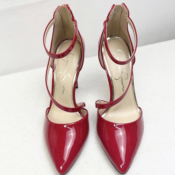 Jessica Simpson Crossover Red High Heels - Picture 4 of 12
